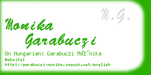 monika garabuczi business card